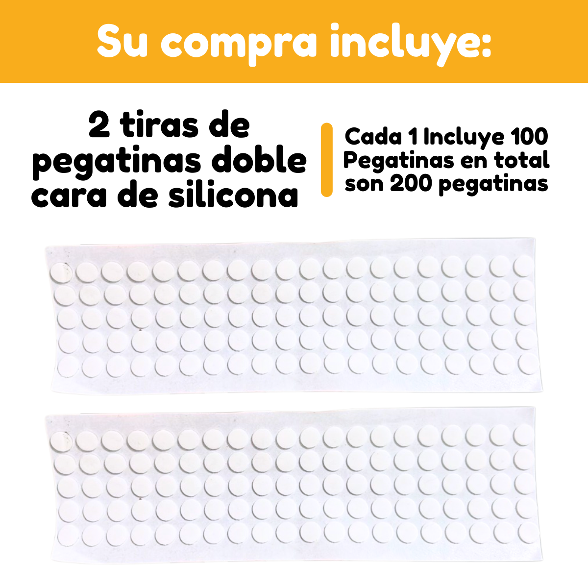 Foto 3 pulgar | 200 Pegatinas Doble Cara Circulares De Silicona Invisibles