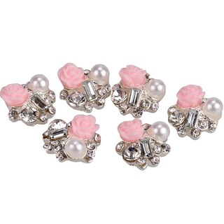 Foto 3 | Adhesivo Decorativo Para Uñas Con Diamantes De Imitación Color Rosa - Venta Internacional.