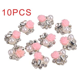 Foto 5 | Adhesivo Decorativo Para Uñas Con Diamantes De Imitación Color Rosa - Venta Internacional.