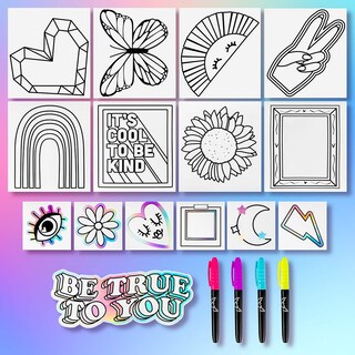 Foto 3 | Kit De Diseño De Pegatinas De Pared Fashion Angels Dream Gallery Con Rotuladores - Venta Internacional.