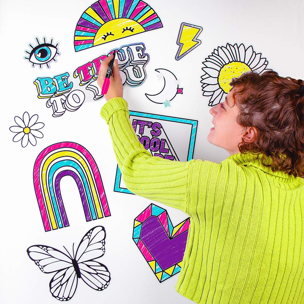 Foto 5 pulgar | Kit De Diseño De Pegatinas De Pared Fashion Angels Dream Gallery Con Rotuladores - Venta Internacional.