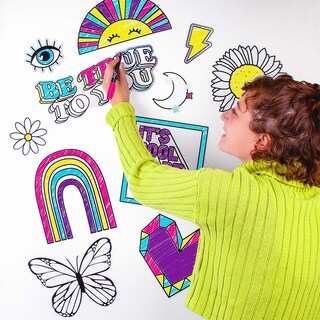 Foto 4 | Kit De Diseño De Pegatinas De Pared Fashion Angels Dream Gallery Con Rotuladores - Venta Internacional.