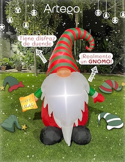 Foto 2 | Inflable De Navidad Gnomo Gnome Duende Navideño - 1.85 M.