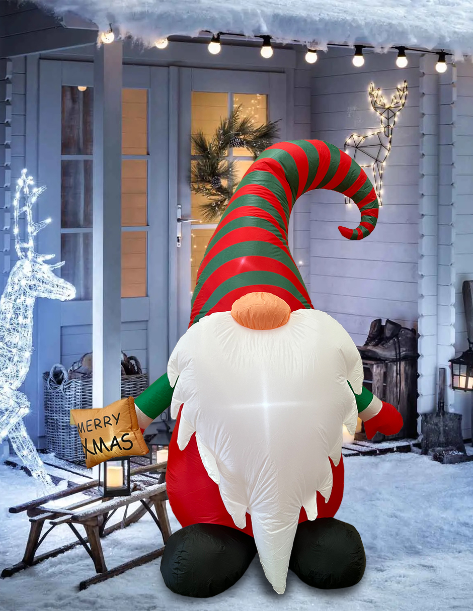 Foto 5 | Inflable De Navidad Gnomo Gnome Duende Navideño - 1.85 M.