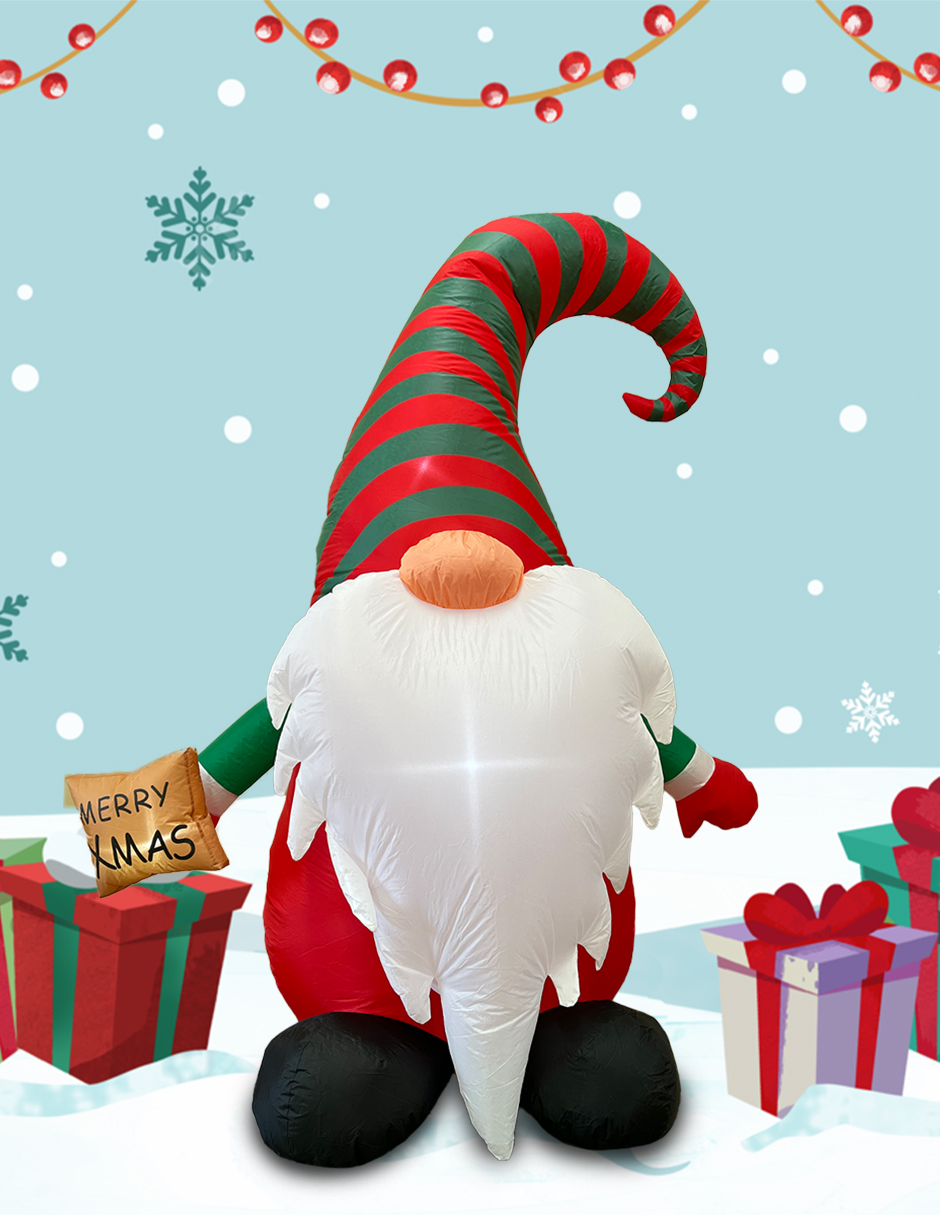 Foto 6 | Inflable De Navidad Gnomo Gnome Duende Navideño - 1.85 M.