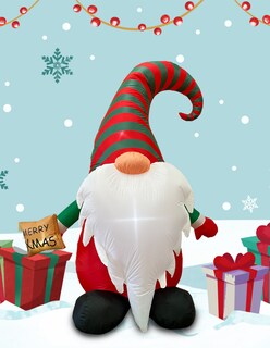 Foto 6 | Inflable De Navidad Gnomo Gnome Duende Navideño - 1.85 M.