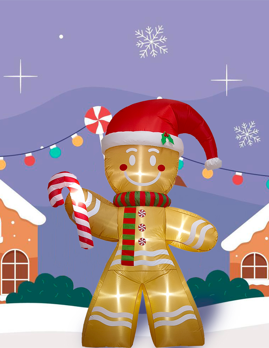 Foto 8 | Inflable De Navidad Galleta Jengibre Gingy Gingerbread - 2.5m