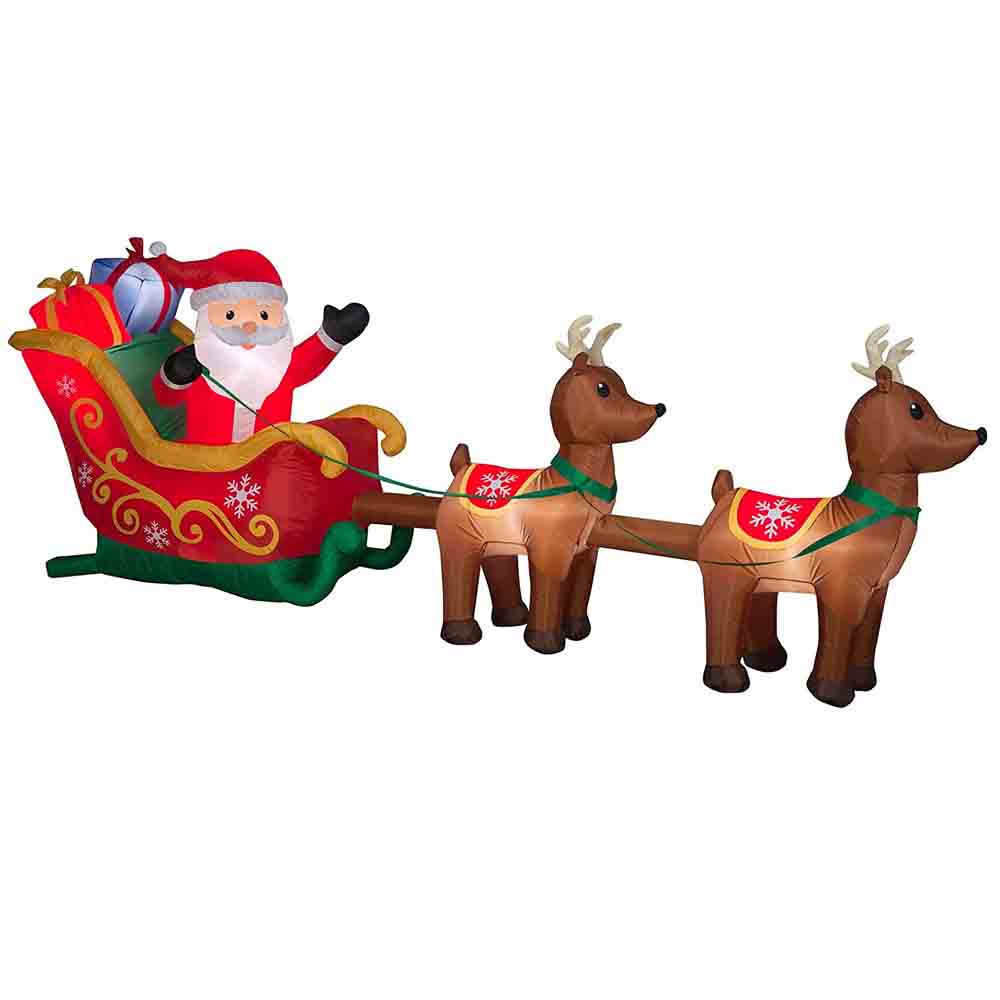 Inflable Santa Claus con Trineo Kyuden Home