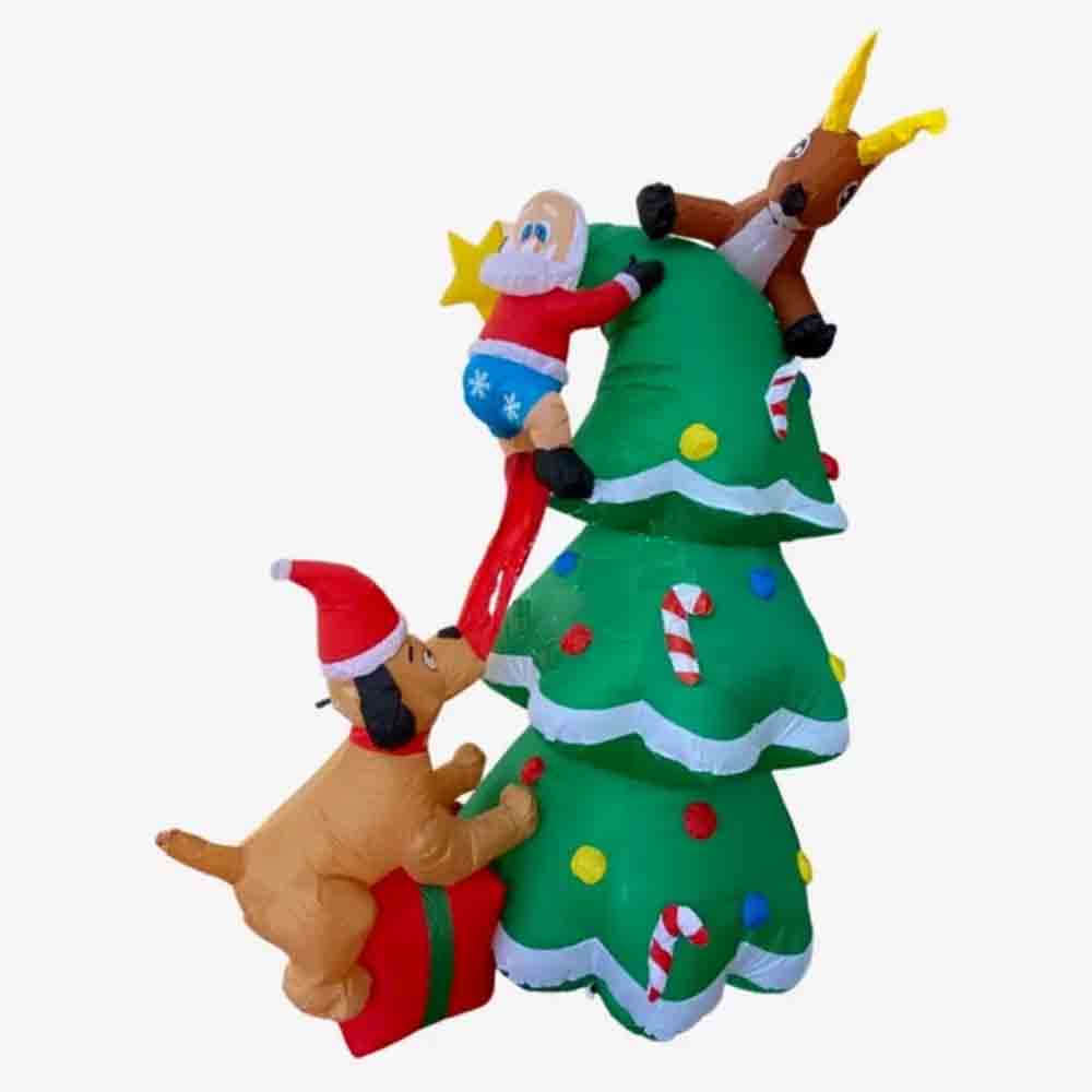 Inflable Árbol con Santa Claus y Perro Kyuden Home