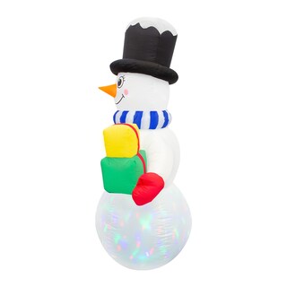 Foto 4 | Inflable Navideño con Luz Led Muñeco de Nieve con Letrero Feliz Navidad 1.80 mts