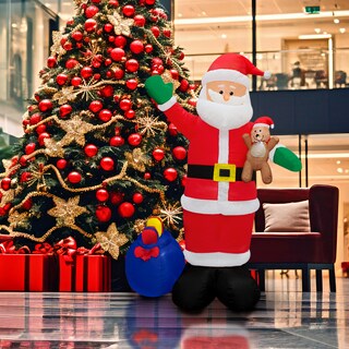 Foto 6 | Inflable Navideño Santa Claus con Oso de Peluche 1.80 mts