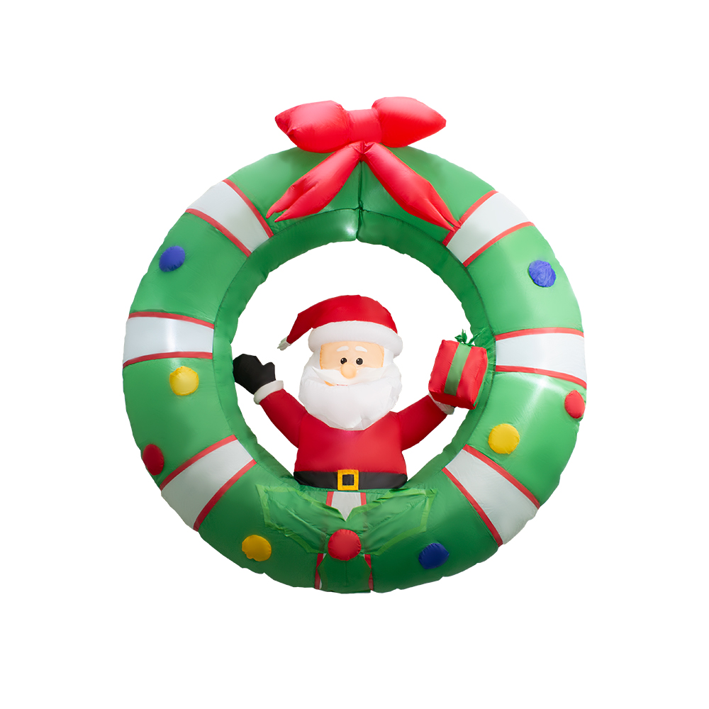 Foto 1 | Inflable Navideño Corona Navideña con Santa Claus Importadora La Merced 1.20 m