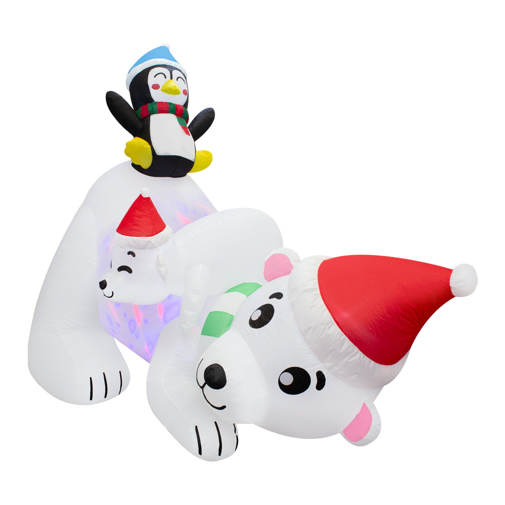 Foto 1 | Inflable Navideño Oso Polar con Gorro de Navidad y Amigos 2.10 mts