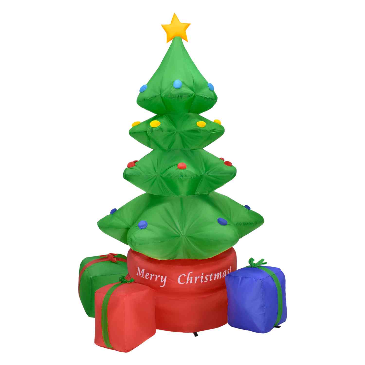 Foto 1 | Inflable Navidad Árbol Giratorio 360° 2.2m Decoración Led