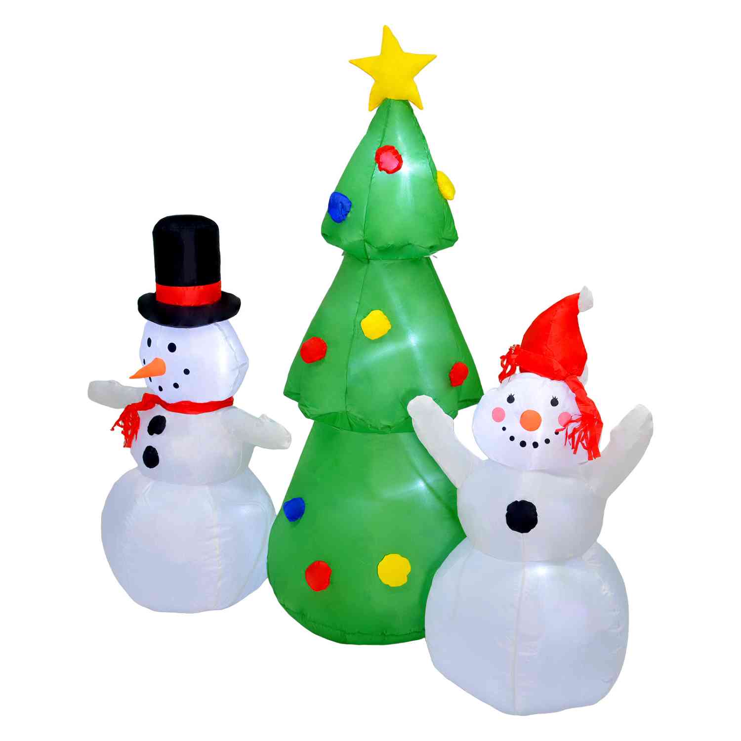 Inflable Navidad Muñeco Nieve 1.65m Decoracion Luz Led