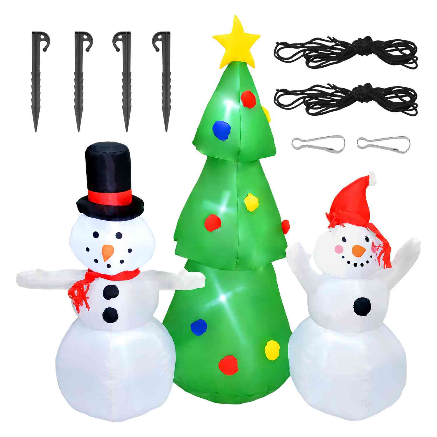 Foto 2 | Inflable Navidad Muñeco Nieve 1.65m Decoracion Luz Led