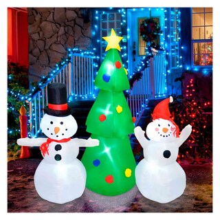 Foto 4 | Inflable Navidad Muñeco Nieve 1.65m Decoracion Luz Led