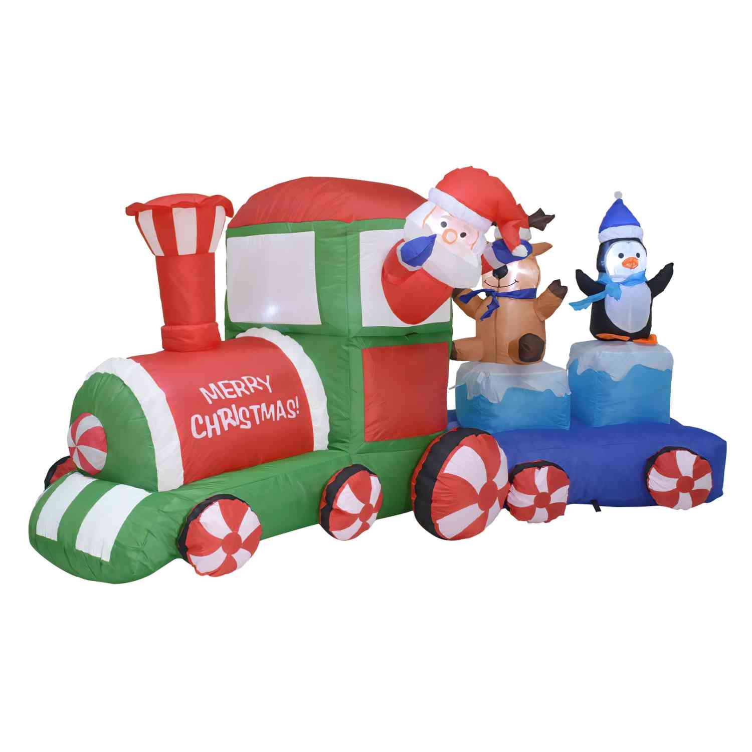Foto 6 pulgar | Inflable Navidad Tren Navideño 2.2m Decoración Luz Led