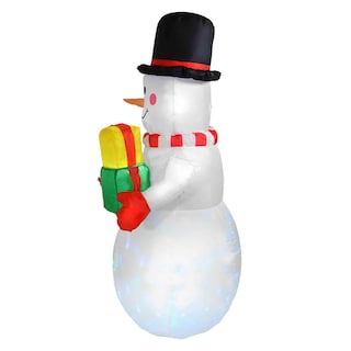 Foto 4 | Decoración Inflable Rack & Pack Multicolor Navidad Muñeco de Nieve 1.5 m Luz Led