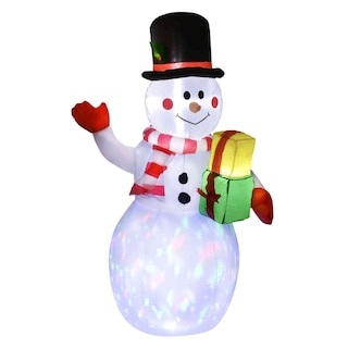 Foto 5 | Decoración Inflable Rack & Pack Multicolor Navidad Muñeco de Nieve 1.5 m Luz Led