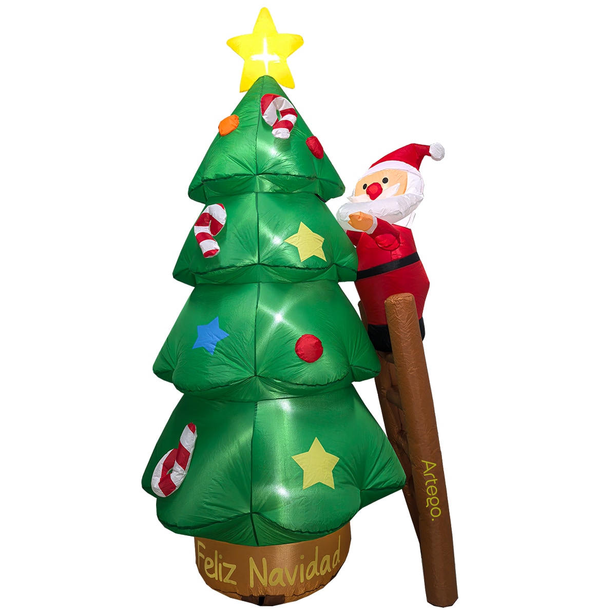 Inflable De Árbol De Navidad Navideño Christmas Tree Con Santa  2.2m $1,499