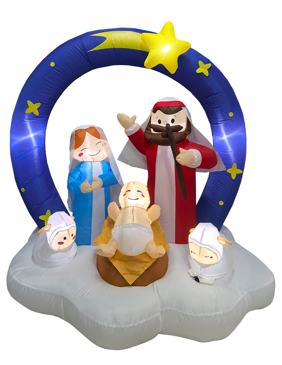 Inflable de Navidad ARTEGO Nacimiento Pesebre Belén Navideño Con 5 Personajes – 1.7 Metros $1,899