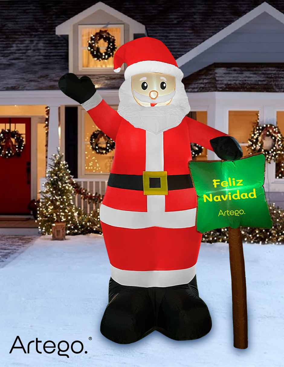 Foto 6 pulgar | Inflable De Navidad Santa Claus Gigante Con Letrero Navideño De 2.4m De Alto Con Luces Led Artego