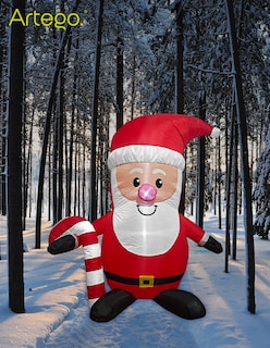 Foto 6 | Inflable De Navidad Para Exteriores Santa Claus Con Caramelo De 1.6m De Alto Con Luces Led Artego