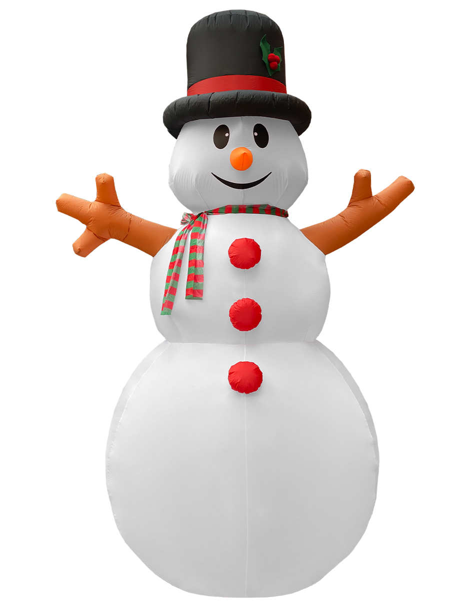 Foto 1 | Inflable De Navidad Mono De Nieve Snowman Mega Gigante 4m De Alto Con Luces Led Artego