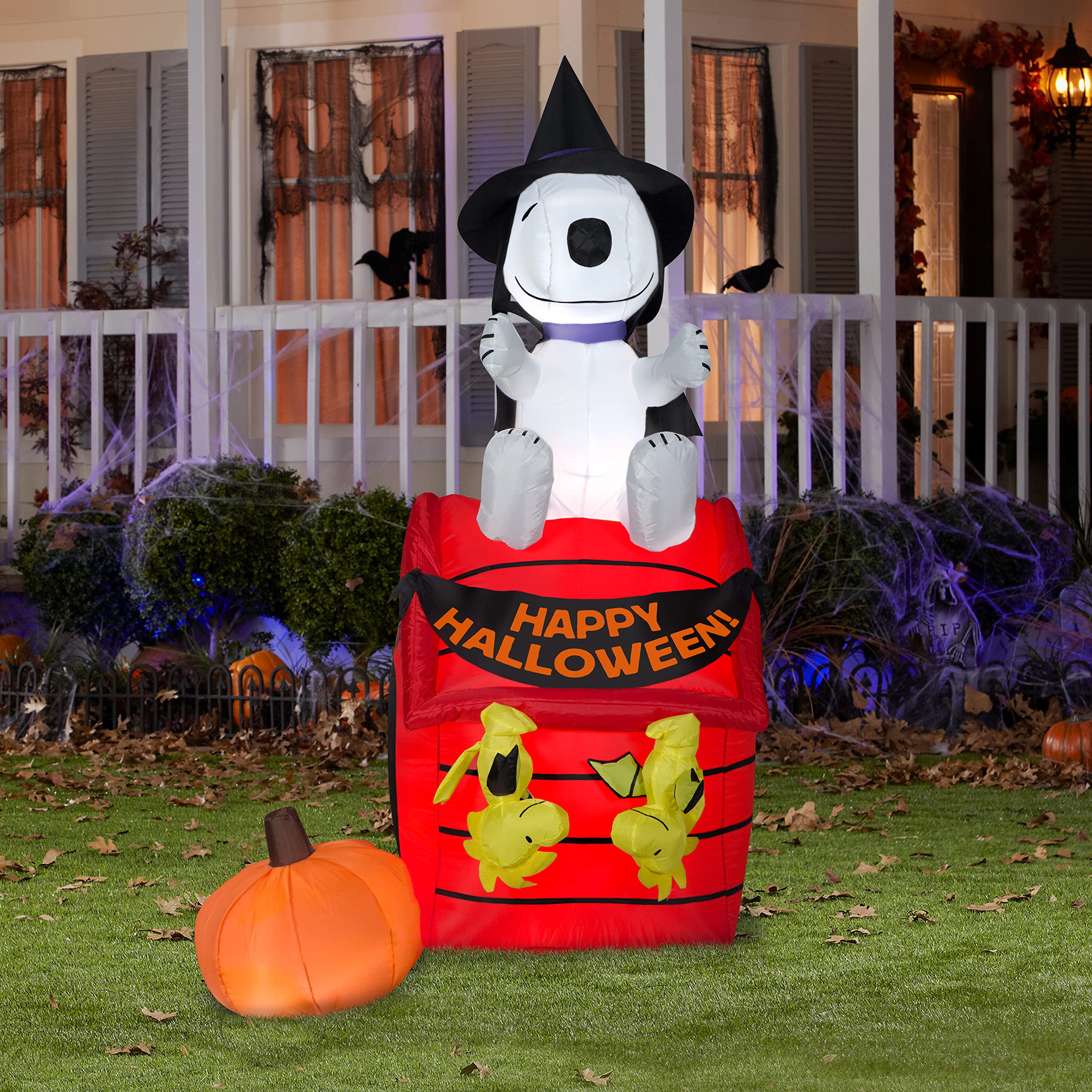 Foto 3 pulgar | Casa Inflable Para Halloween Con Diseño Gemmy Airblown Snoopy De 6 Pies Con Led - Venta Internacional.