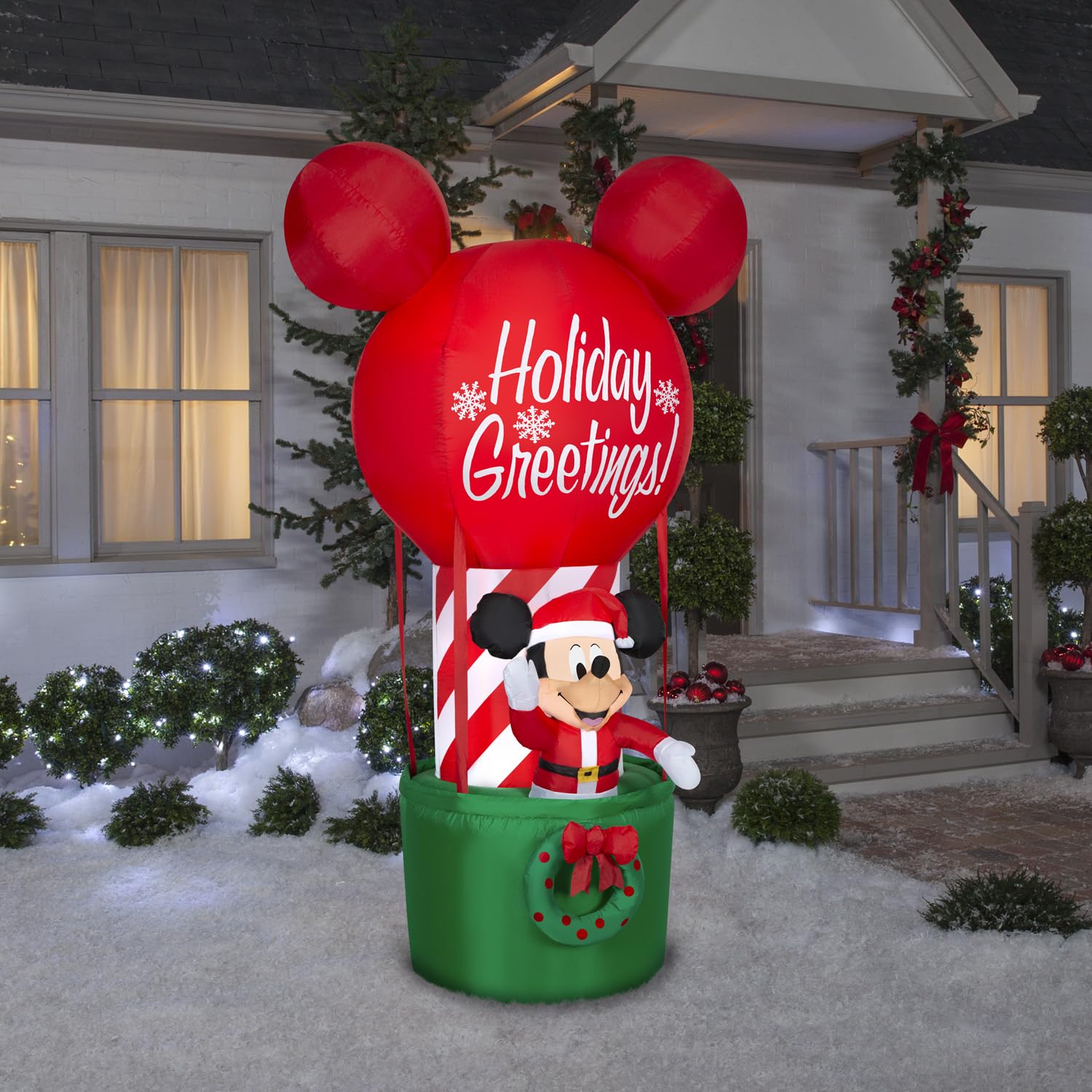 Foto 3 pulgar | Globo Inflable Navideño Con Mickey Mouse En Globo Aerostático De 2,1 M - Venta Internacional.