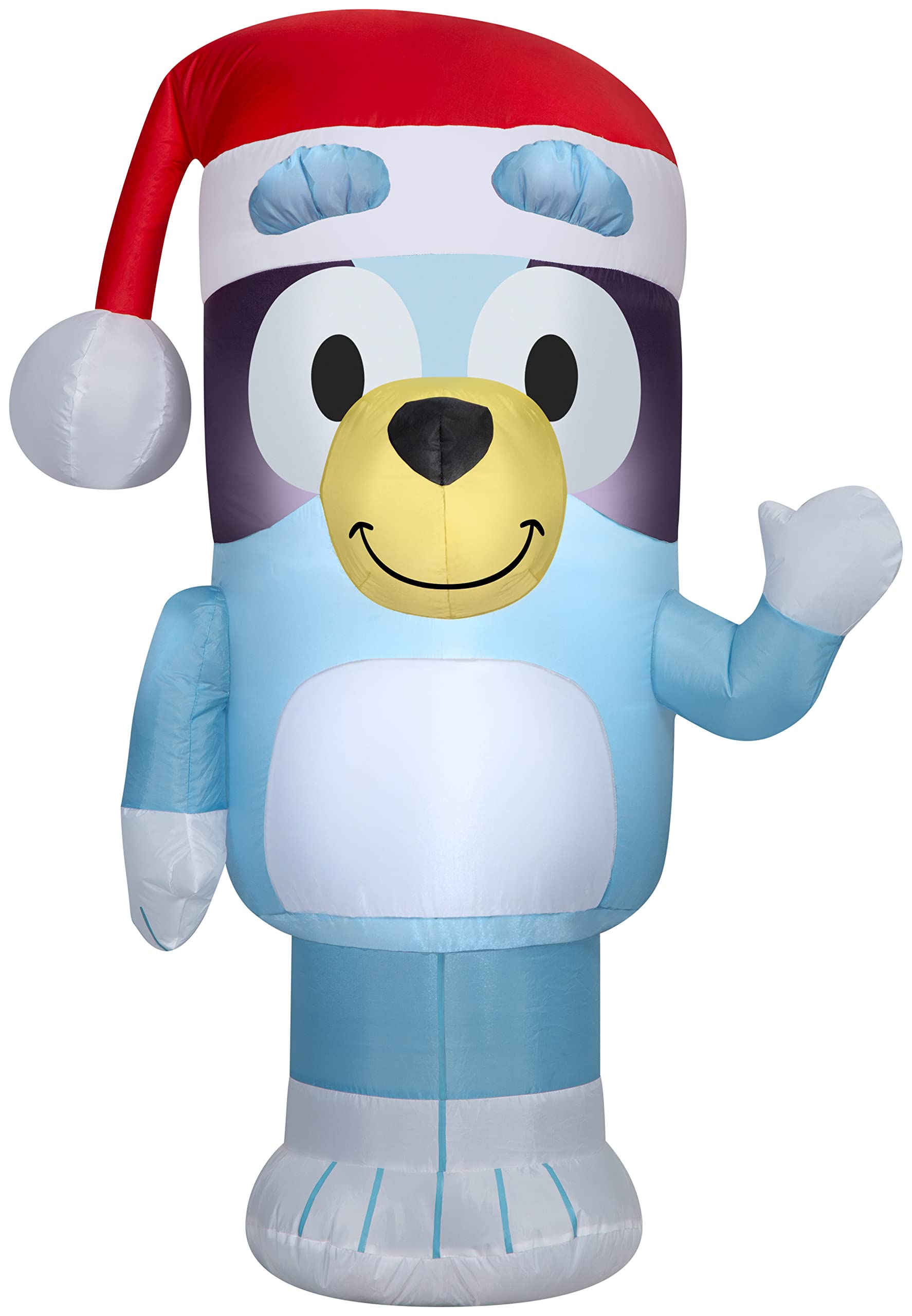 Bluey Christmas Inflable Con Gorro De Papá Noel, 105 Cm De Alto Y Luz - Venta Internacional. $1,385