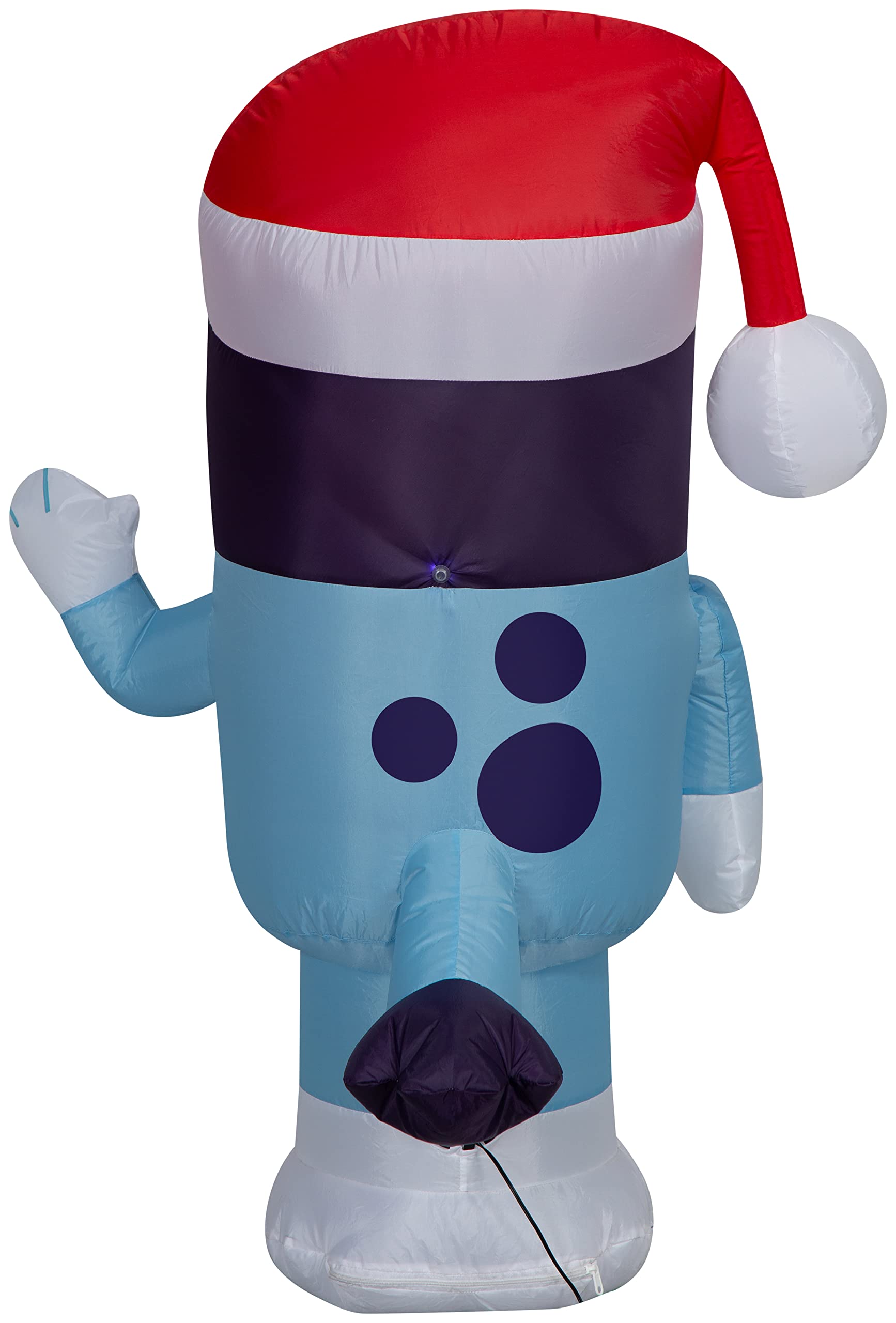Foto 4 | Bluey Christmas Inflable Con Gorro De Papá Noel, 105 Cm De Alto Y Luz - Venta Internacional.