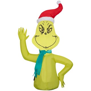 Foto 1 | Gema Inflable Carbuddy Christmas Grinch Gemmy De 107 Cm De Altura - Venta Internacional.