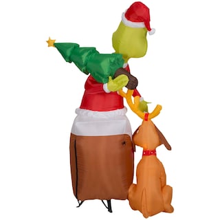 Foto 4 | Chimenea Inflable Navideña Con Diseño De Gemmy Grinch And Max, 1,7 M De Altura - Venta Internacional.