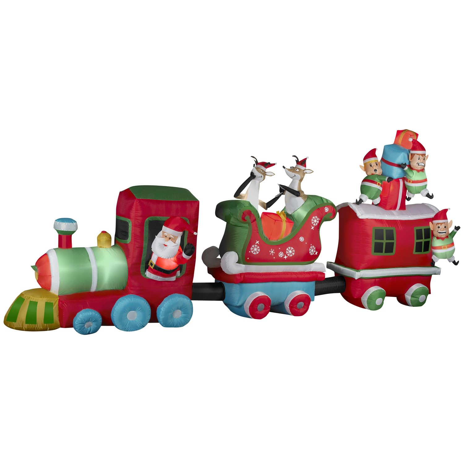 Foto 2 pulgar | Tren Inflable Navideño Gemmy Colossal De 2 M De Altura Con Led - Venta Internacional.