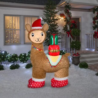 Foto 2 | Alpaca Inflable Navideña Gemmy Airblown Luxe De 2,1 M Con Led - Venta Internacional.