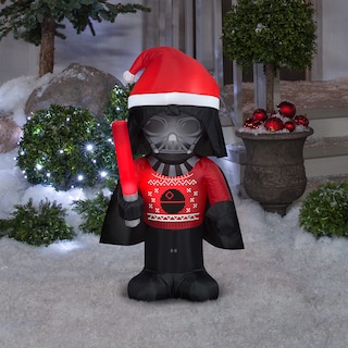Foto 2 | Darth Vader Inflable Con Un Feo Suéter Navideño, Gemmy - Venta Internacional.