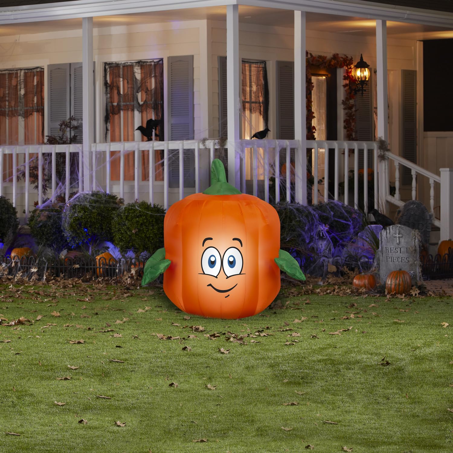 Foto 2 | Calabaza Hinchable Con Forma De Gema De Halloween Con Forma De Espeluznante The Square, 1,07 M - Venta Internacional.