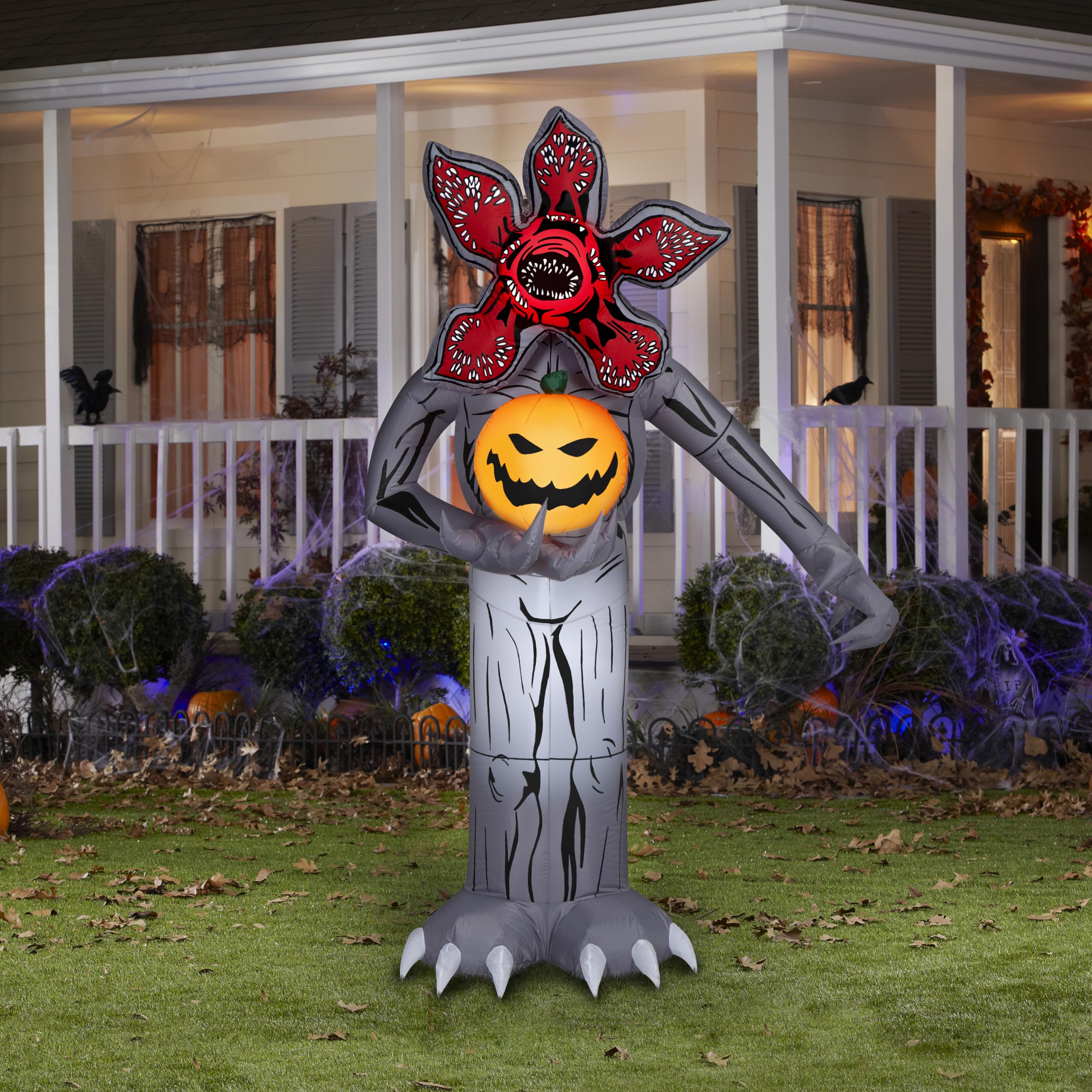 Foto 2 | Demogorgon Inflable De Halloween Con Diseño De Gemelo Con Linterna Jack O', 2,1 M - Venta Internacional.