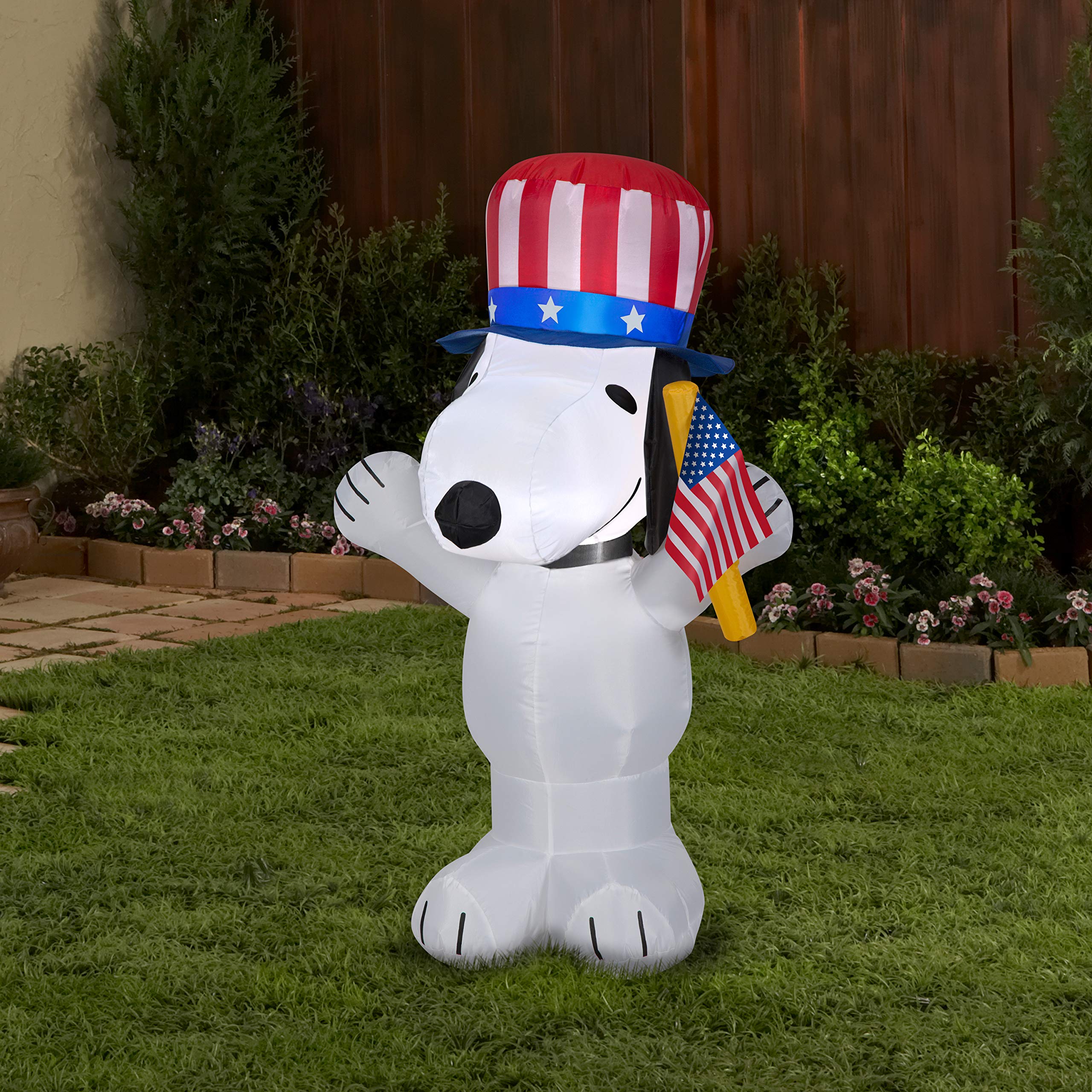 Snoopy Gemmy Airblown Patriotic Hinchable De 107 Cm De Altura - Venta Internacional. $1,583