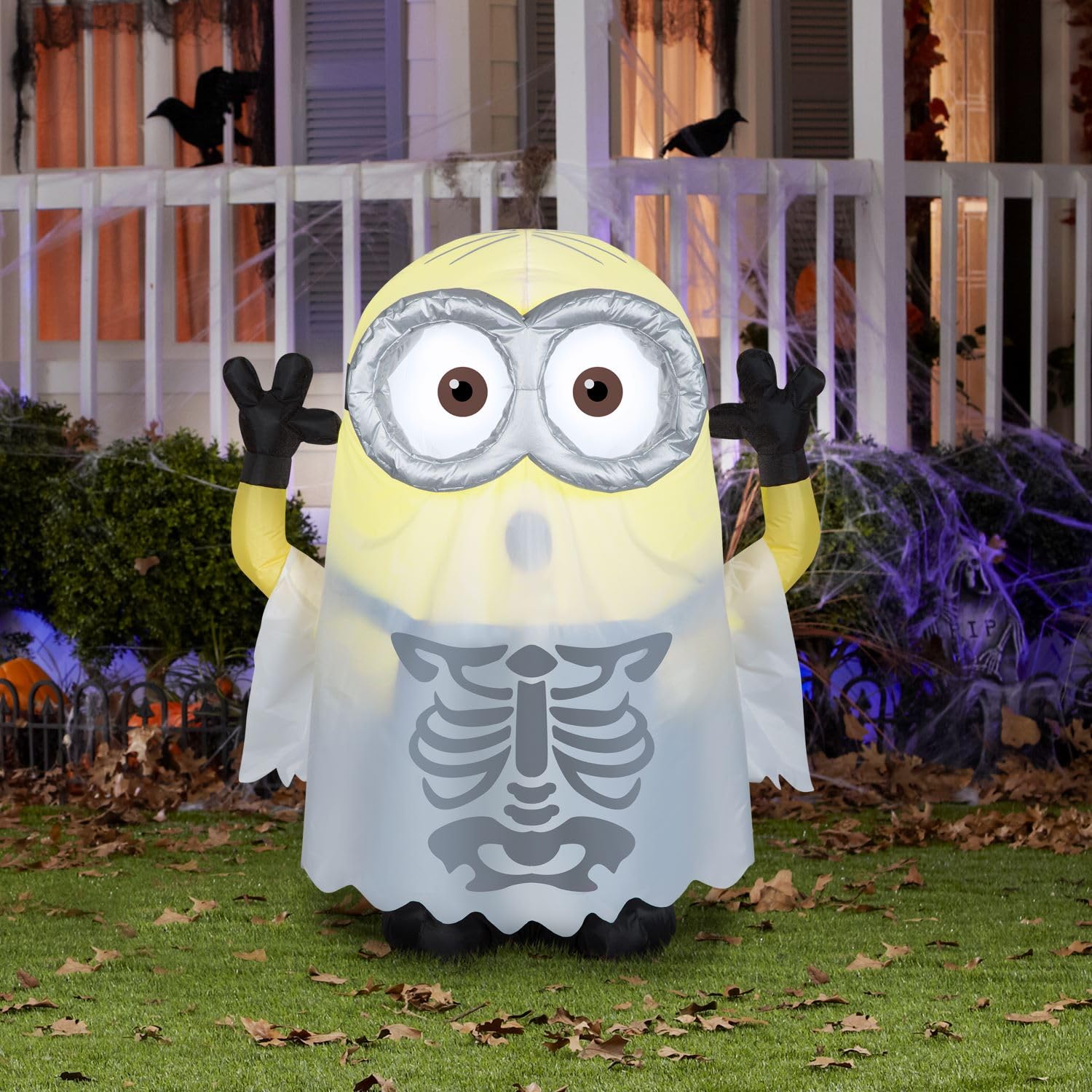Foto 3 pulgar | Minion Dave Inflable Para Halloween, 105 Cm, Con Led - Venta Internacional.