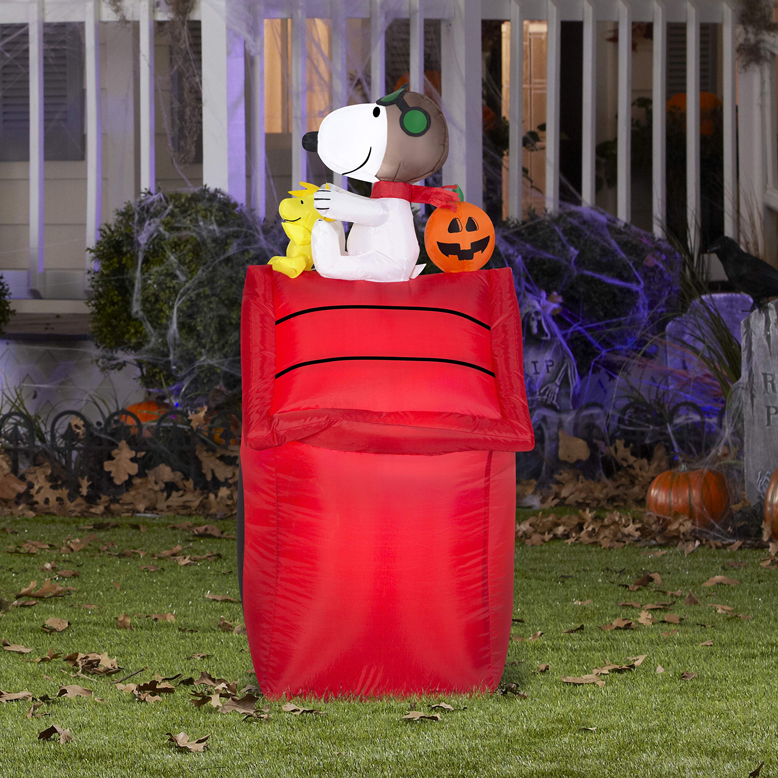 Foto 3 pulgar | Decoración Hinchable Gemmy Airblown Snoopy Red Barron De 1,07 M - Venta Internacional.