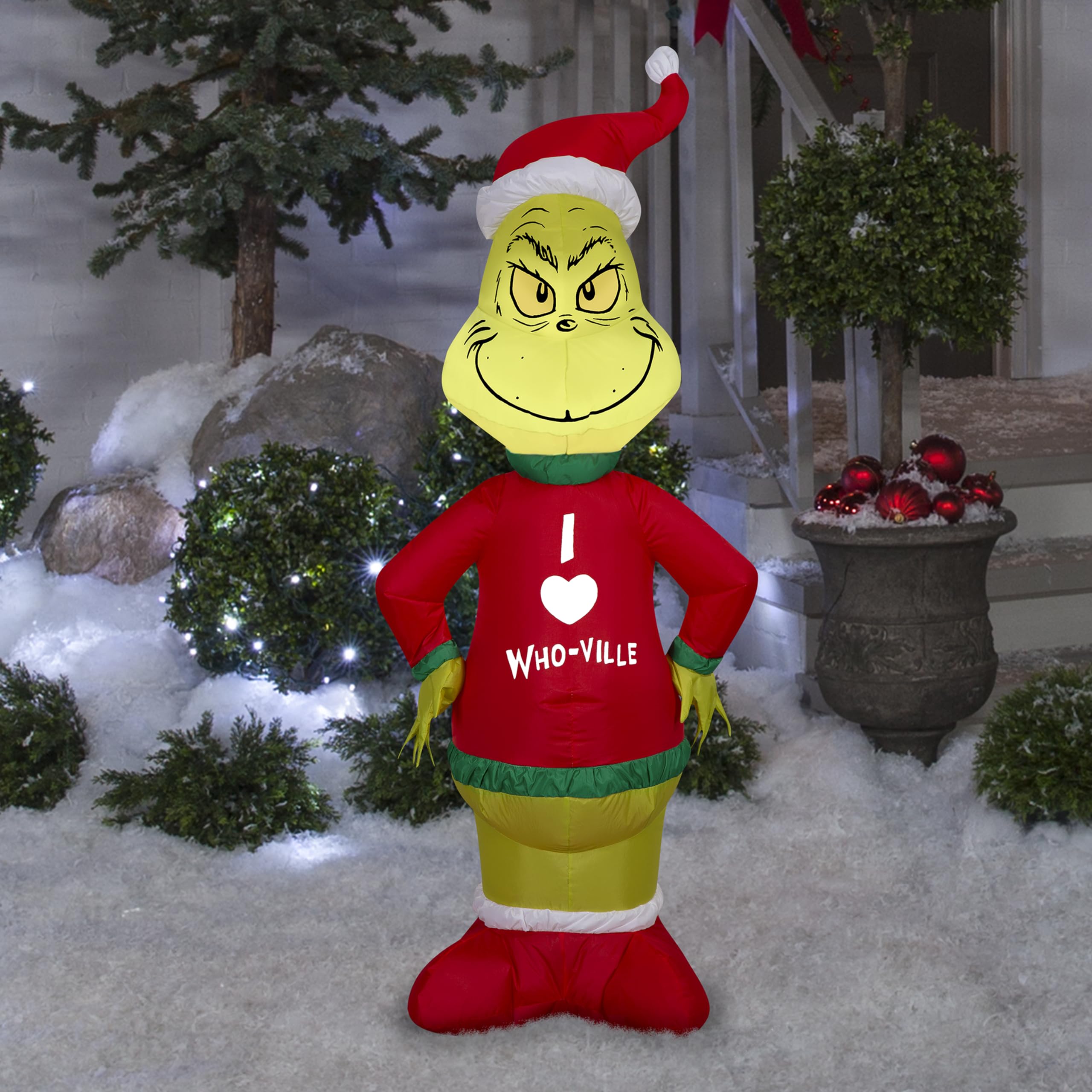 Foto 3 pulgar | Suéter Navideño Inflable Grinch Gemmy De 1,2 M Con Luces Led - Venta Internacional.