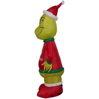 Foto 3 | Suéter Navideño Inflable Grinch Gemmy De 1,2 M Con Luces Led - Venta Internacional.