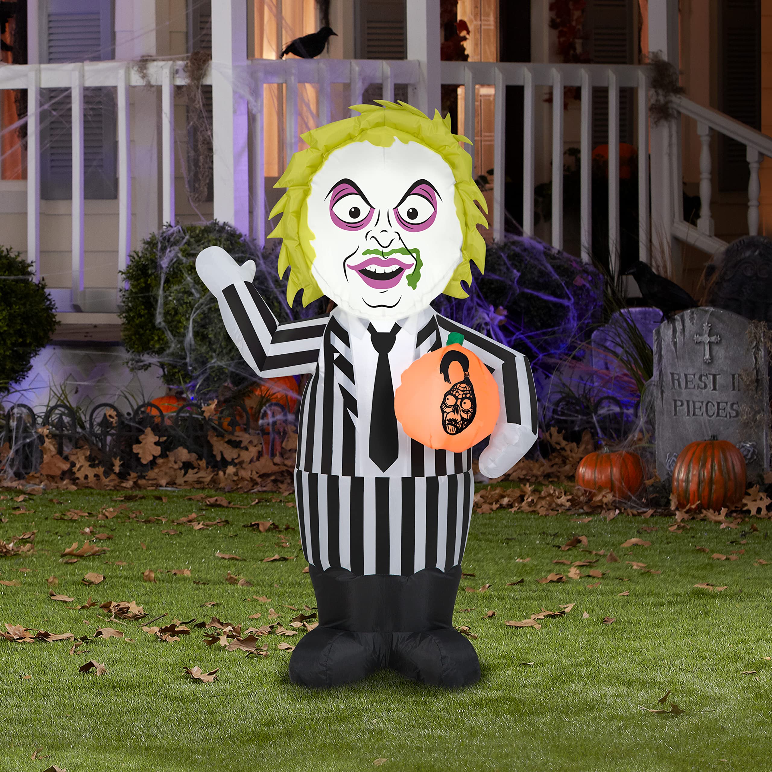 Foto 4 pulgar | Inflable Beetlejuice Airblown Gemmy 107 cm - Venta Internacional