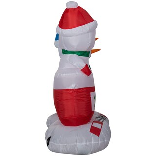 Foto 2 | Inflable Gemmy Muñeco de Nieve Races 1,2 M Christmas Airblown - Venta Internacional