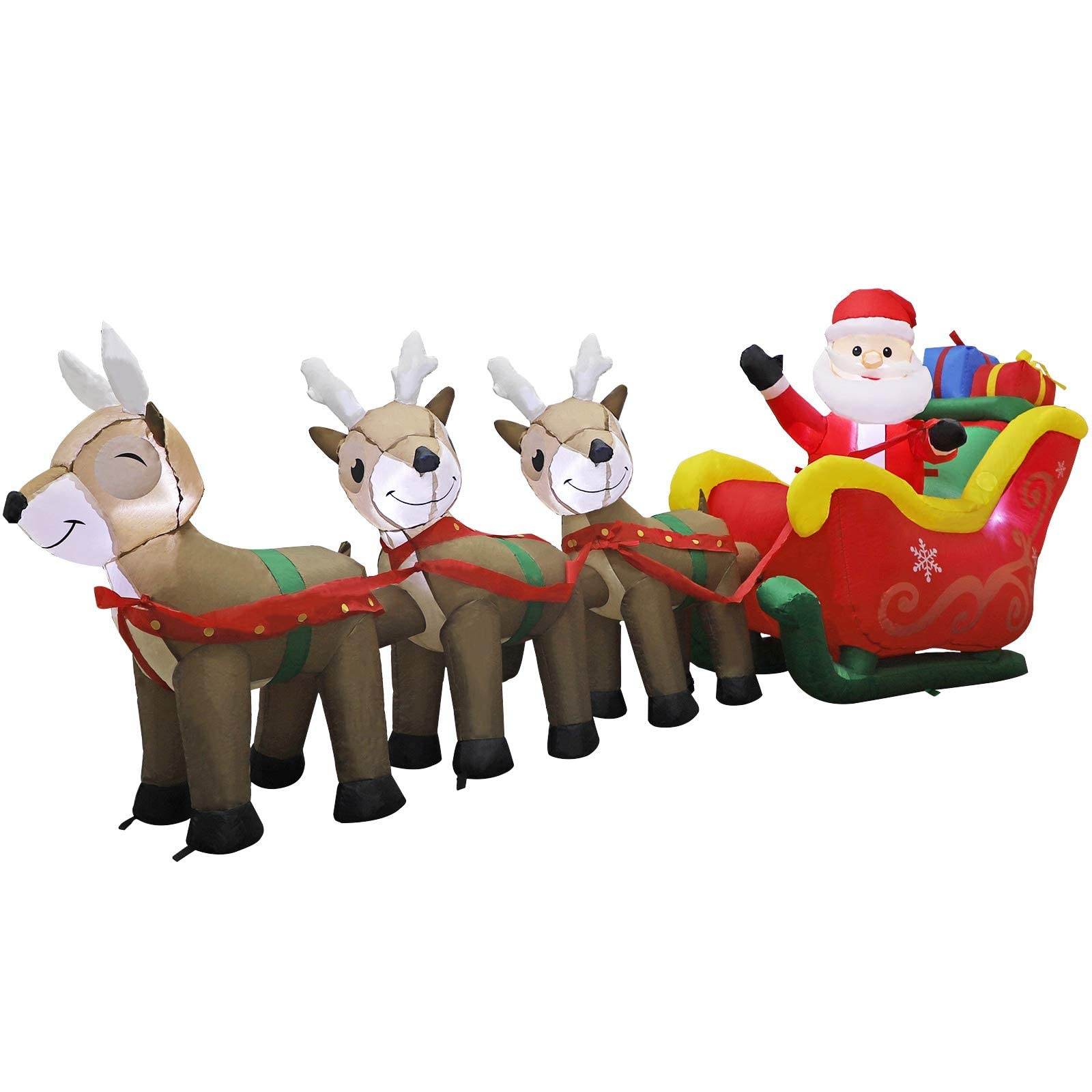 Inflable Papá Noel de Navidad Mortime en Trineo de 2,9 m  - Venta Internacional $2,557