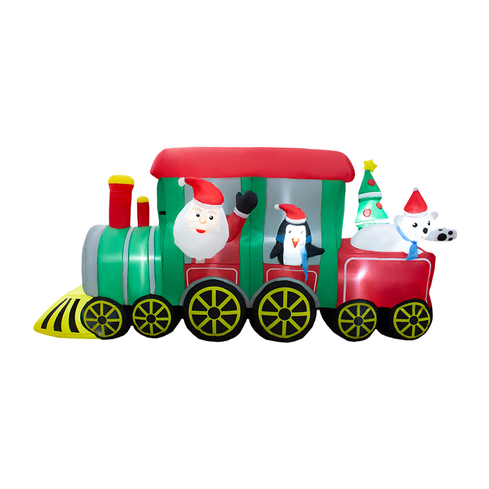 Foto 1 | Inflable De Navidad Tren Navideño De Santa Claus 2.40 Metros Con Luz Led