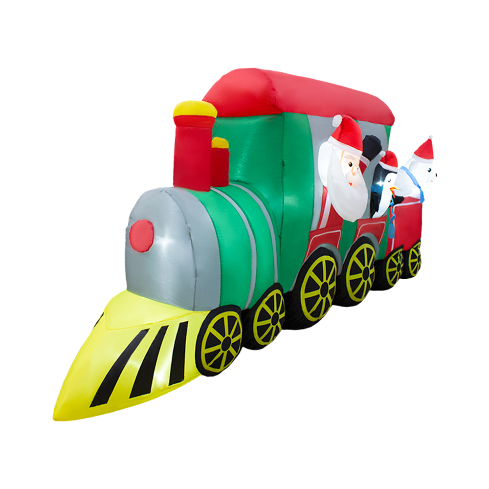 Foto 4 | Inflable De Navidad Tren Navideño De Santa Claus 2.40 Metros Con Luz Led